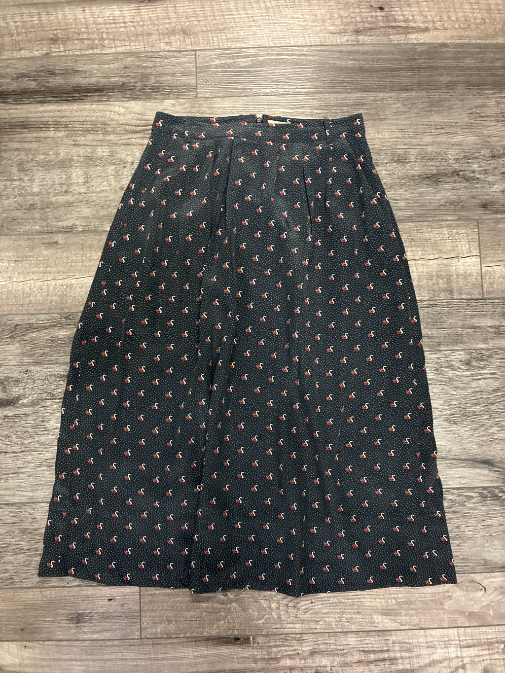 Fossil 100% Silk Swan Midi Skirt (org$148)