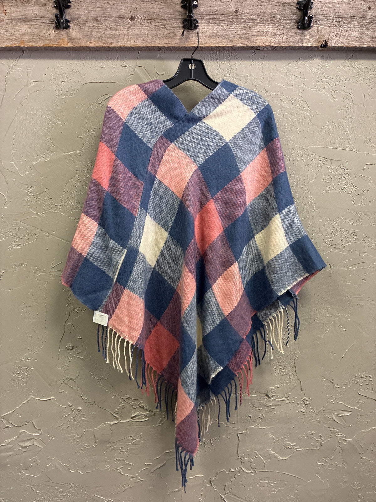 NWT Plaid Poncho (org$48)