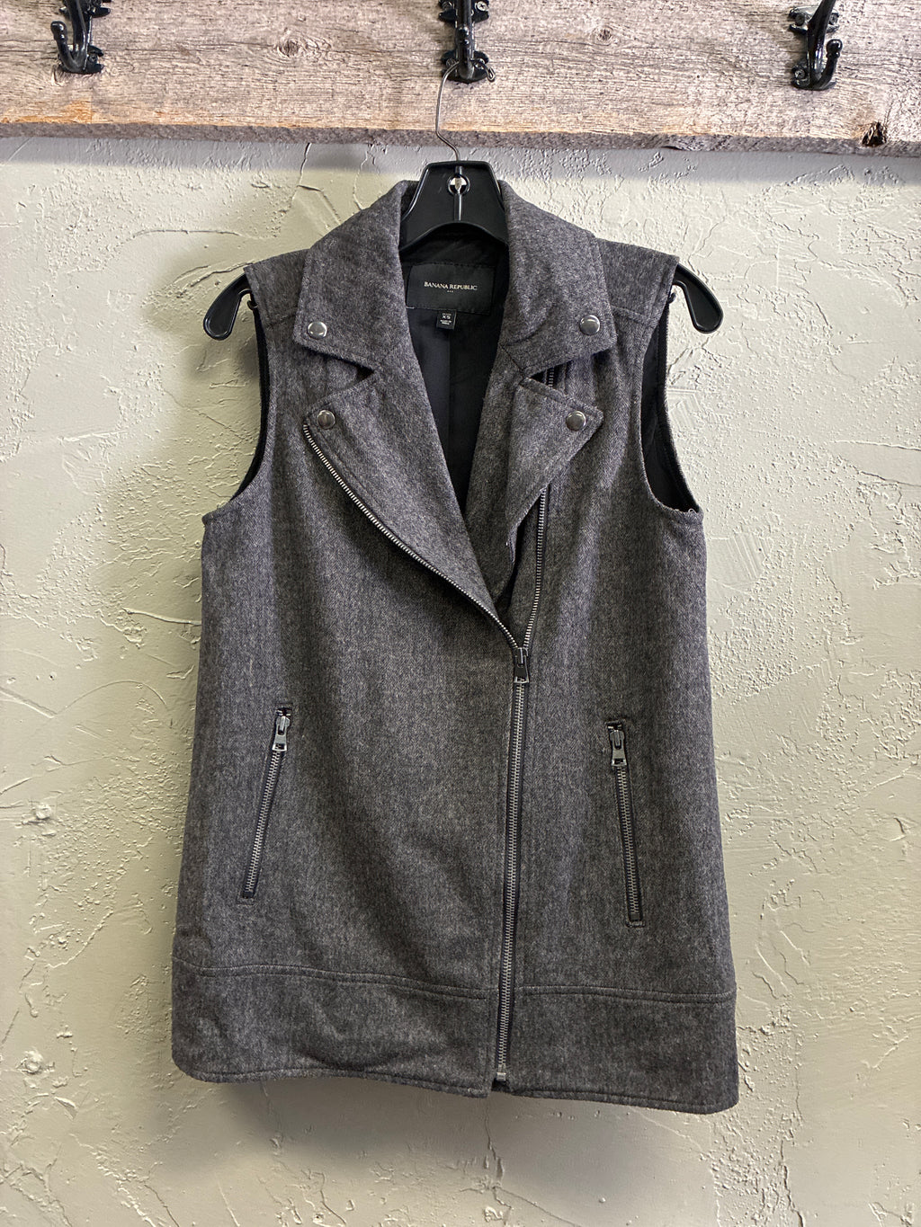 Banana Republic Asym Zip Moto Vest (org$145)
