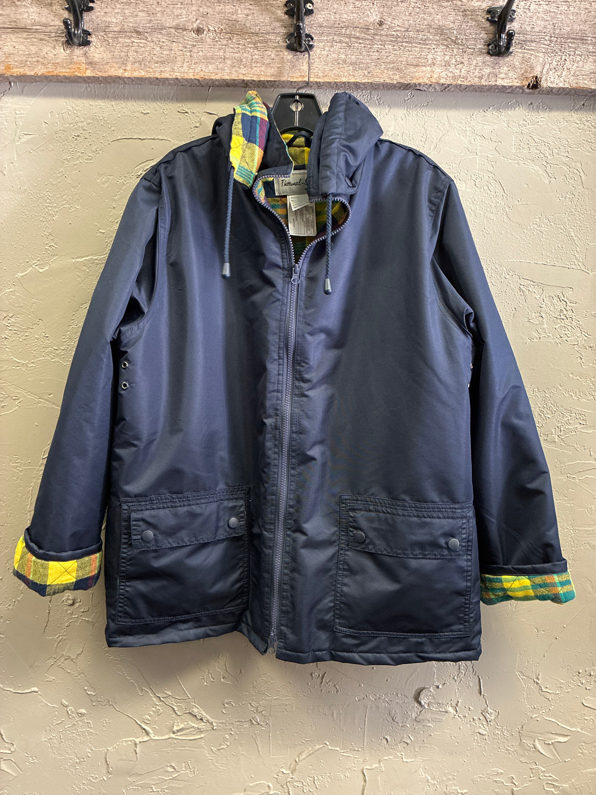 Vtg Thermal Slicks Hooded Raincoat
