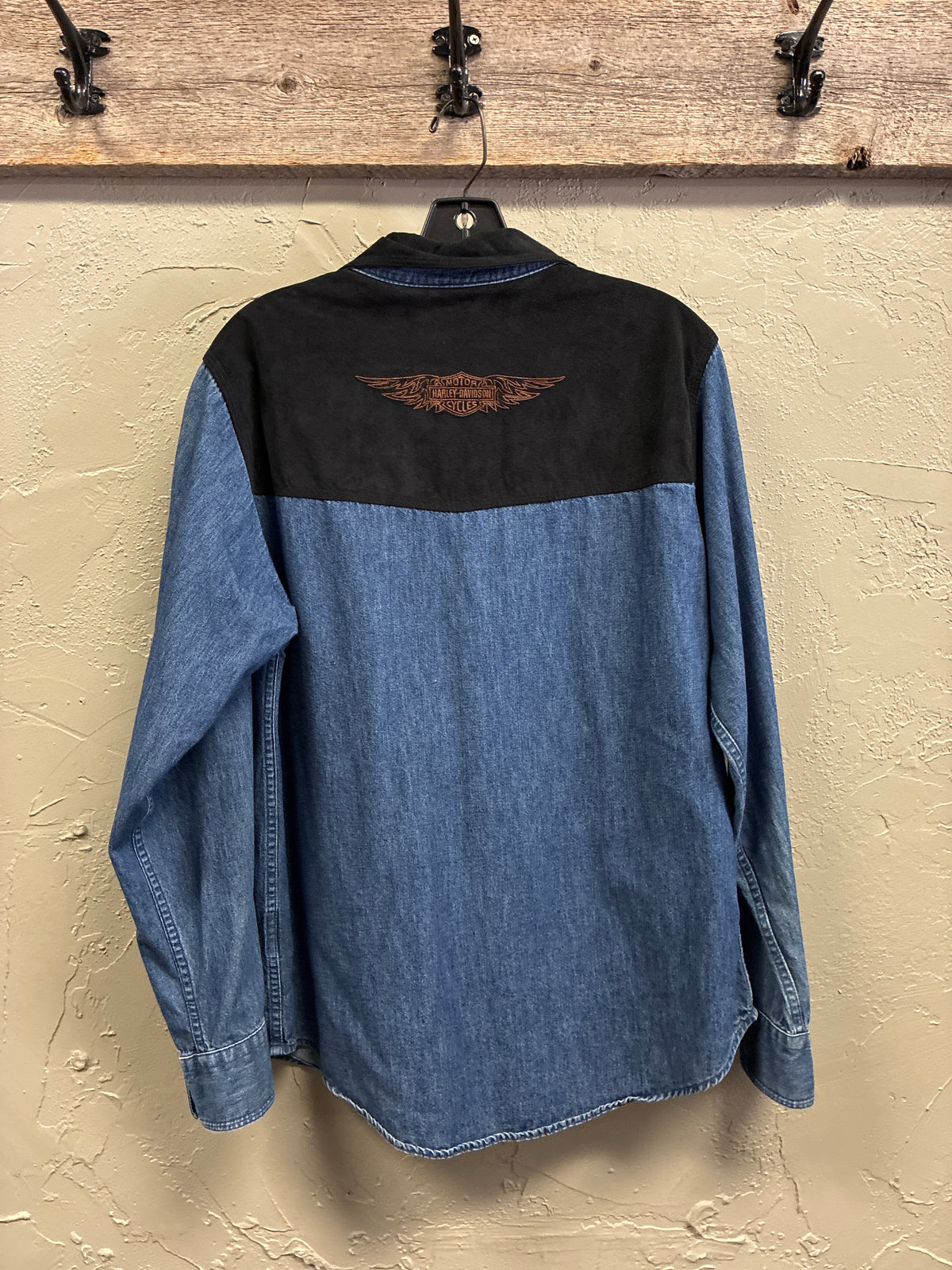 Vtg Harley-Davidson Denim Shirt
