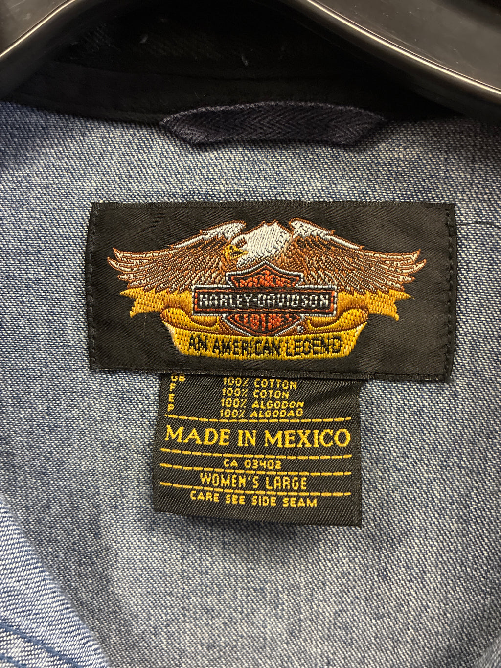 Vtg Harley-Davidson Denim Shirt