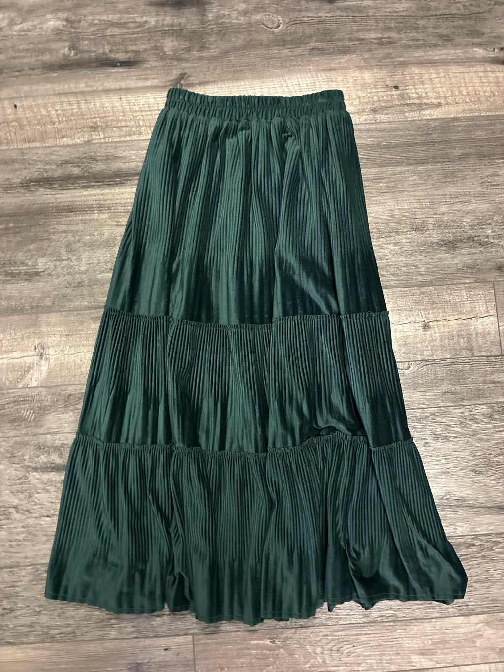 RAGA Tiered Velvet Maxi Skirt (org$120)