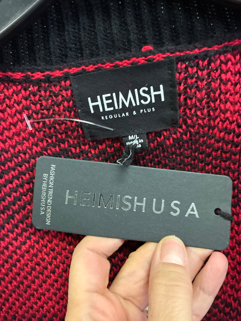 NWT Heimish Buffalo Plaid Sweater