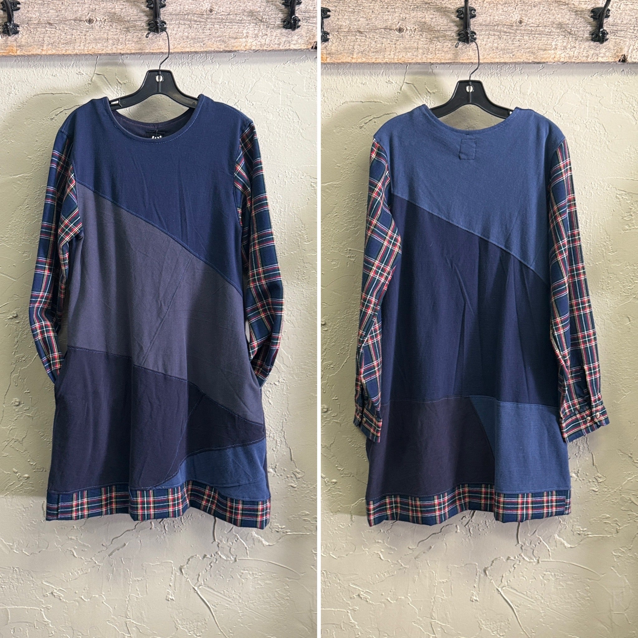 REBETTY FLANNEL SLEEVE DRESSES