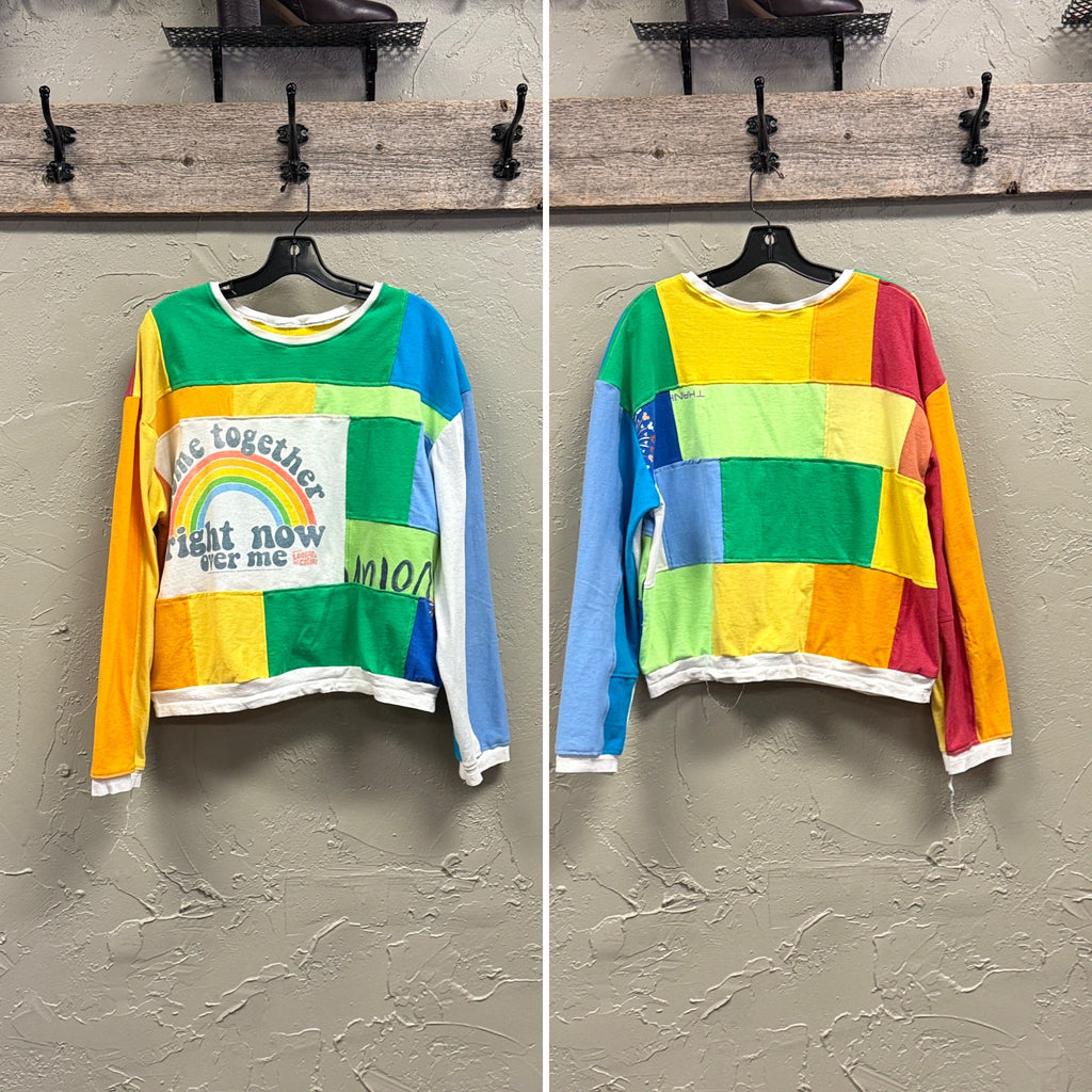 REBETTY PATCHWORK PULLOVER SHIRTS