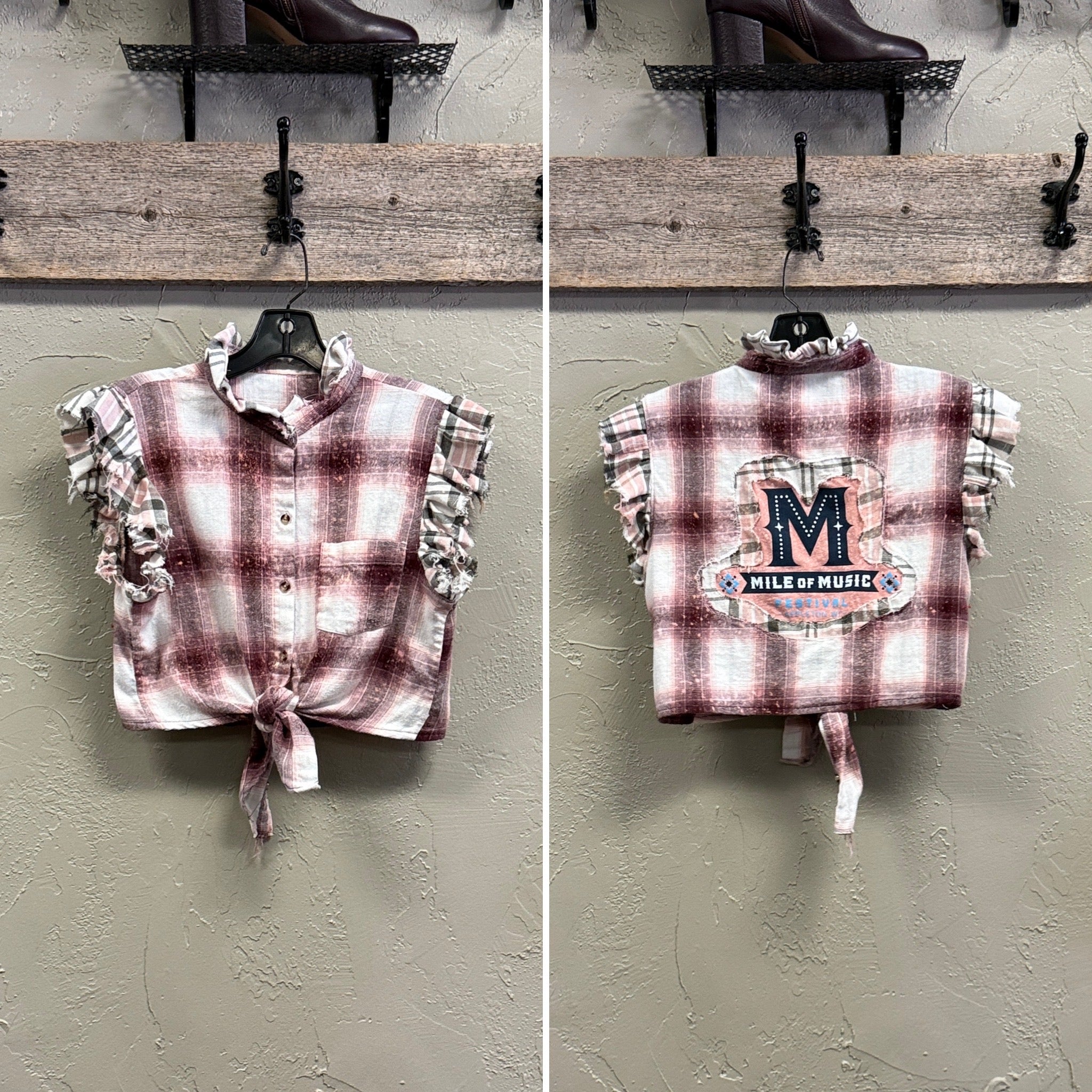 MoM Tie-Front Crop Shirts