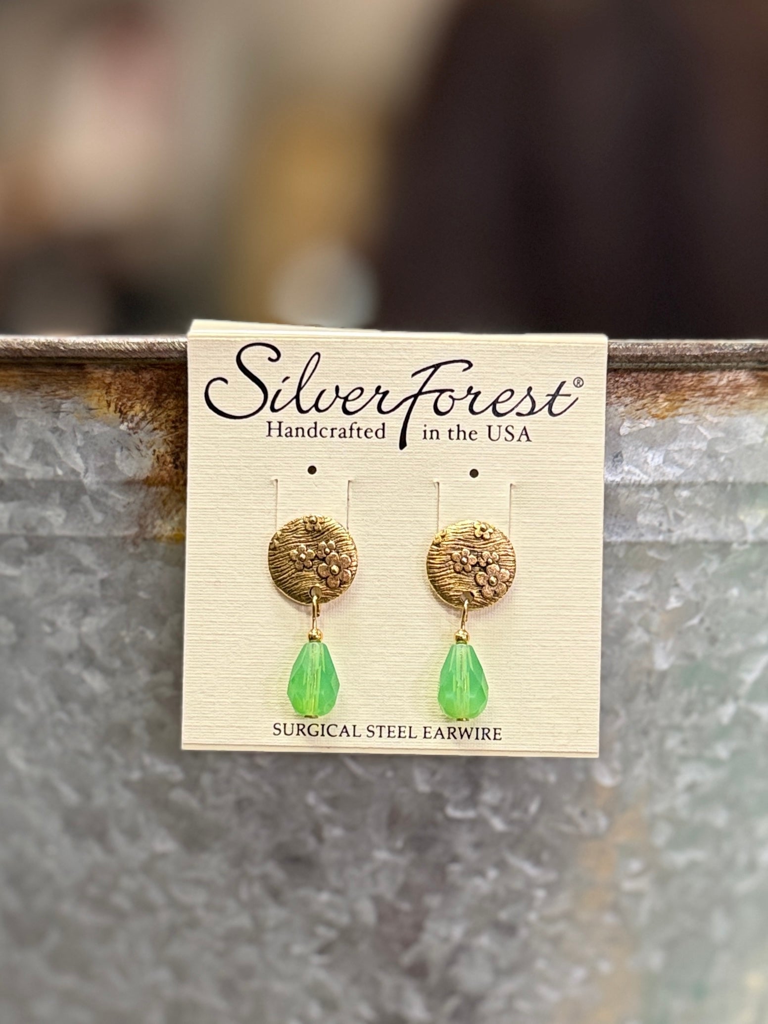 NWT GLASS DROP EARRINGS