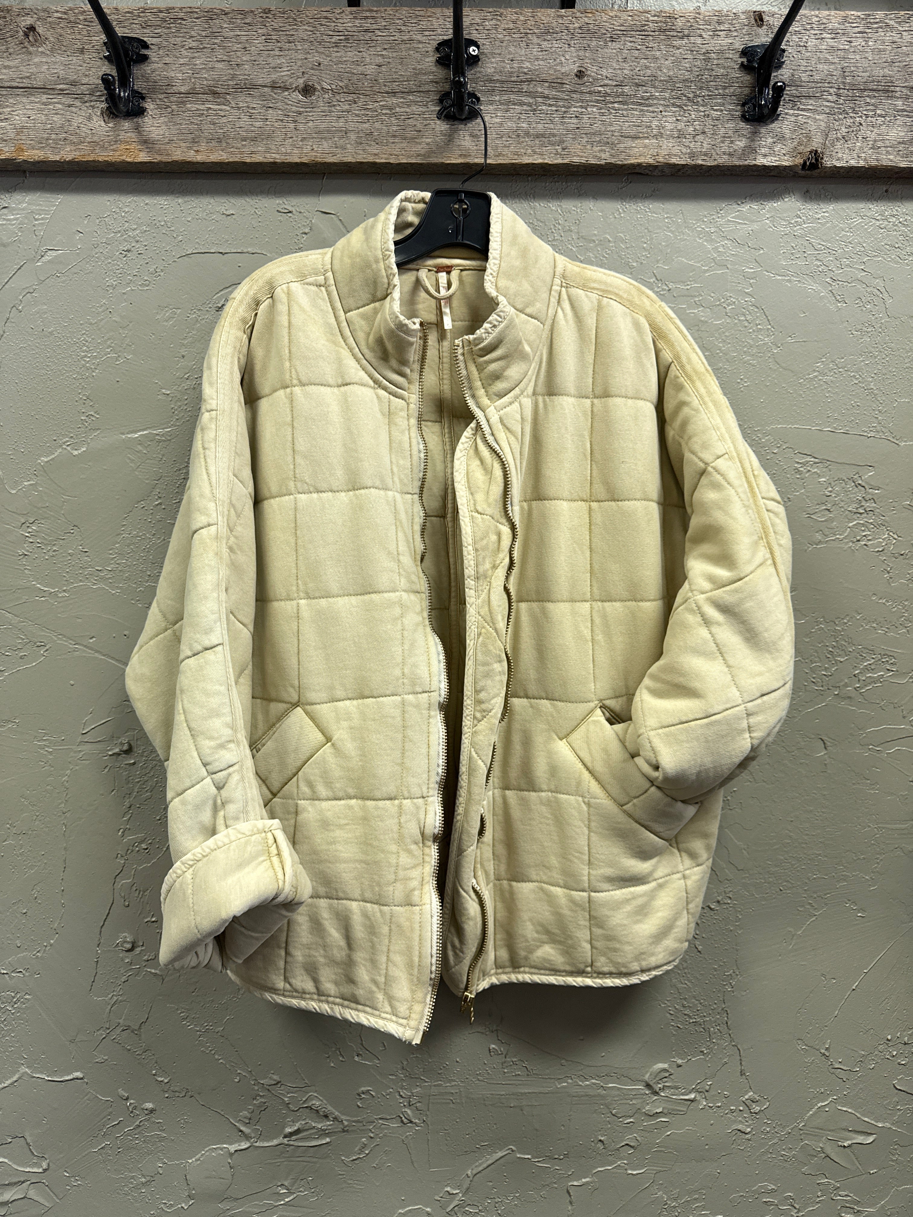 FP DOLMAN QUILTED KNIT JACKET (org$198)