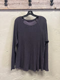 CUT LOOSE RAW HEM LONG SLEEVE