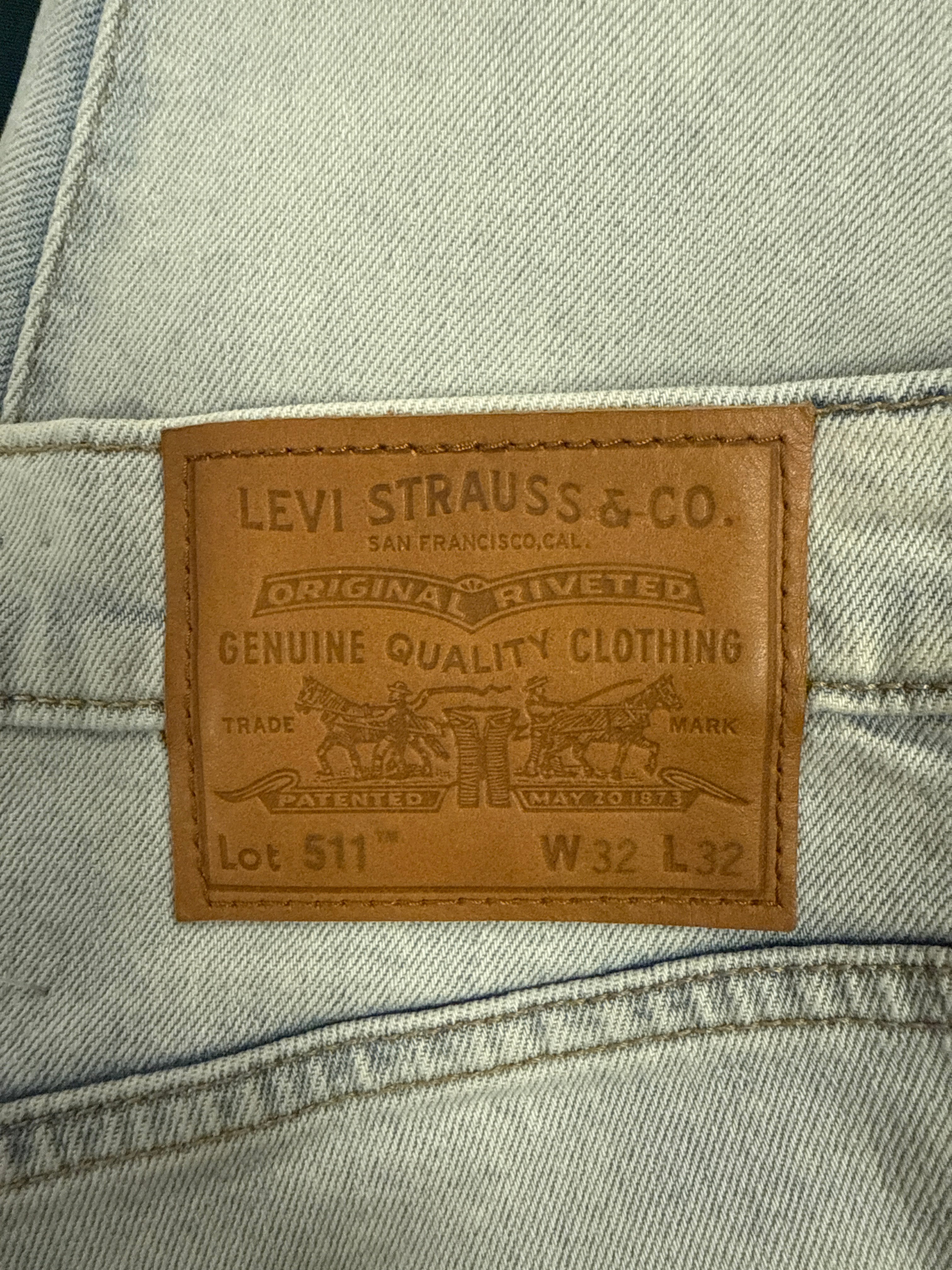 NWT LEVIS 511 FLEX SLIM (org$98) IRREGULAR