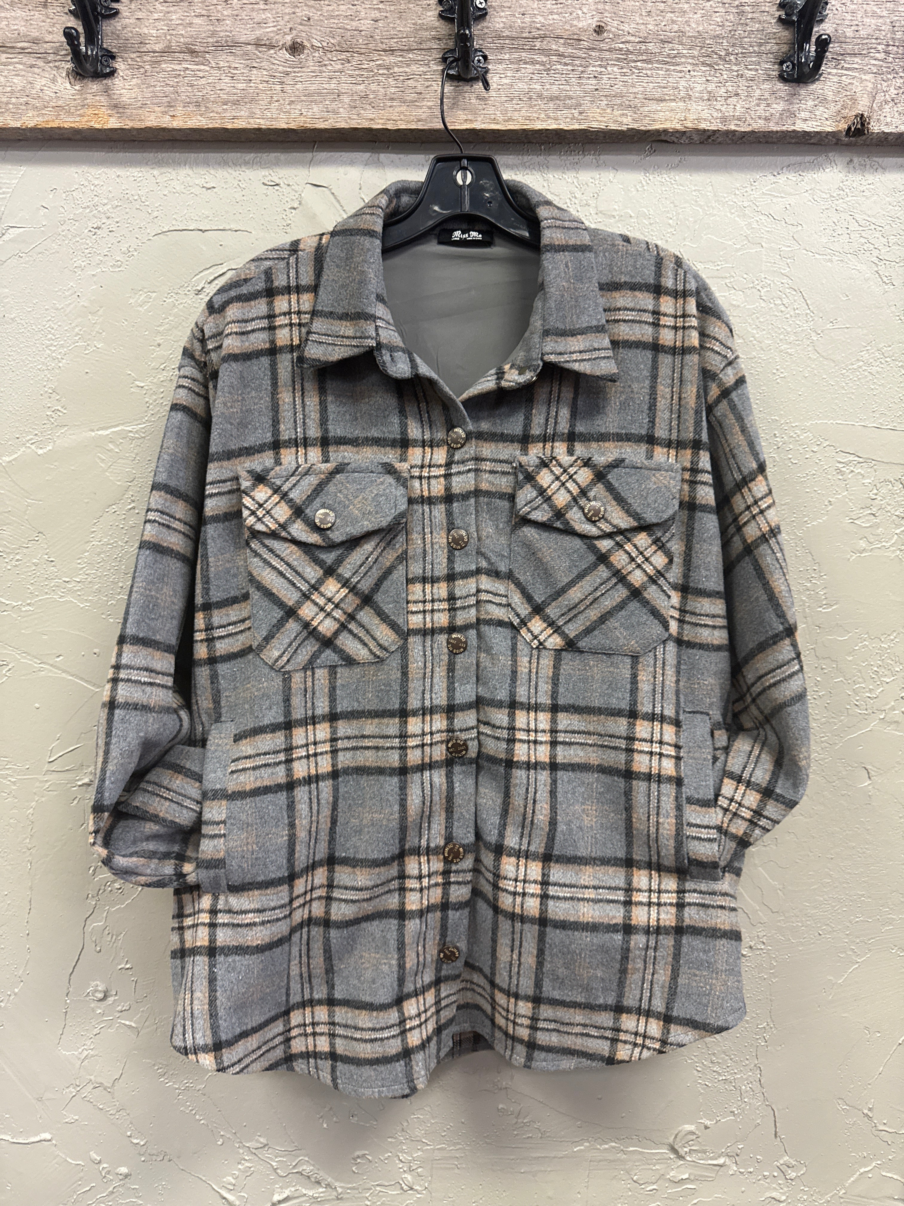 MISS ME FLANNEL SHACKET