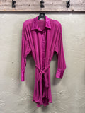 12th TRIBE PLISSE SHIRT DRESS (org$74)