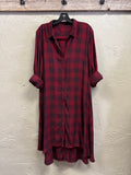 PLAID SHIRT DRESS
