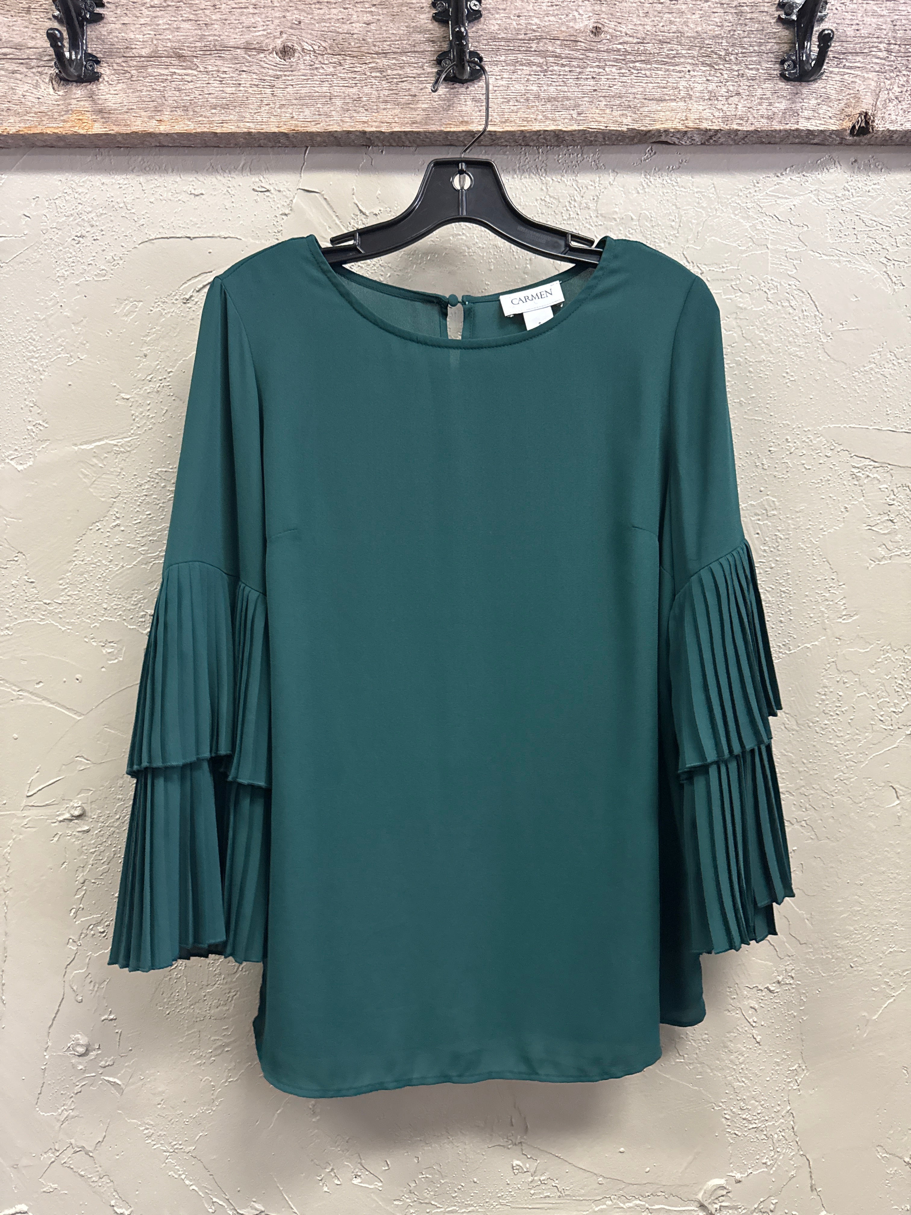 CARMEN PLEATED SLEEVE TOP